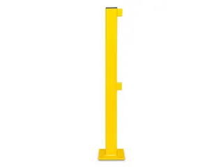 aanrijdbeschermingsplank,paal,v. binnen,HxBxD 1000x70x70mm,staal,geel - 1