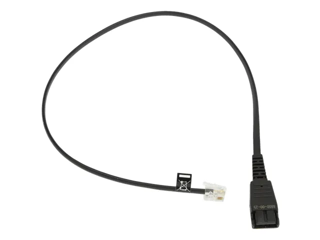 Jabra 8800-00-25, 0,5 m, QD, RJ-10, Zwart, Mannelijk, Mannelijk