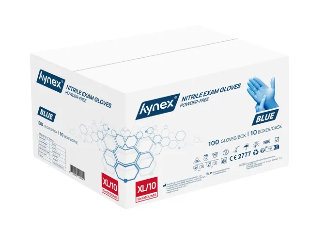 Gant Hynex nitrile XL bleu 3,5g 100 pièces