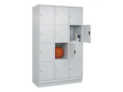lockerkast,HxBxD 1950x1200x500mm,3x4vakken,vak B 400mm,cil.-slot