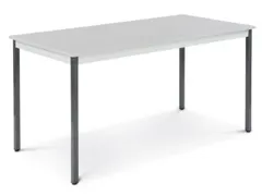 Tafel Vierkant 180x80 Cm Rechthoekig Frame Antraciet Blad Grijs