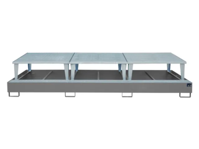 opvangbak,v. 3xIBC,opvangvol. 1000l,HxBxD 780x3850x1460mm