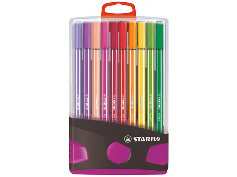 Viltstift Stabilo 68 Box Lila 20Stuks Assorti