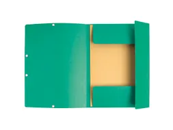 Elastomap 3 kleppen glanskarton 355gm² A4 Groen