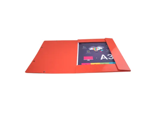 Elastomap A3 3 kleppen IDERAMA Maxi Capacity glanskarton Assorti