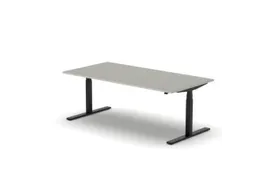 Elektrisch ihv bureau,HxBxD 650-1310x2000x1000mm,blad lichtgrijs