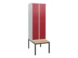 Dubbeldekse dekenkist,HxBxD 1950x600x815mm,2x2vak.,vak B 300mm