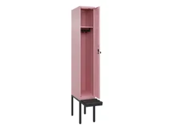 locker met bank,HxBxD 2120x300x815mm,1vak,vak B 300mm,draaigrendel