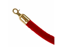 Afzetkoord Velours Rood 1.5 meter met Gouden haken