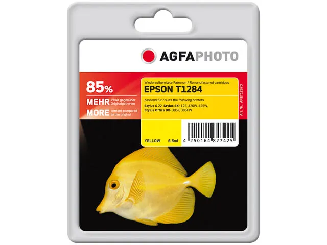 Agfa Photo Epson T1284 BX inkt Geel XXL Rebuilt 6.5ml
