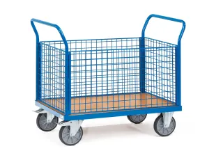 Vierwandwagens 1551 Draadgaas 600kg 1000x600mm Ral5007 Houten Plaat - 1