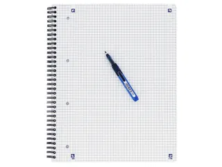Collegeblok Oxford A4+ 4-gaats ruit 5mm 90vel zwart - 6