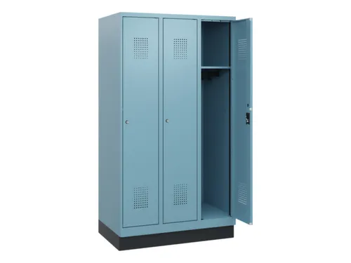 schoollocker,HxBxD 1630x900x500mm,3vak,vak B 300mm,cil.-slot,sokkel
