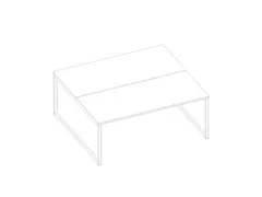 benchtafel,HxBxD 730x1800x1600mm,blad wit,sledeframe wit,2tafelbladen