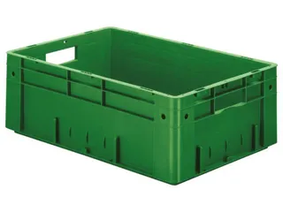 Euronorm Stapelkrat 210x600x400mm 38l Wanden/Bodem Gesloten Groen - 1