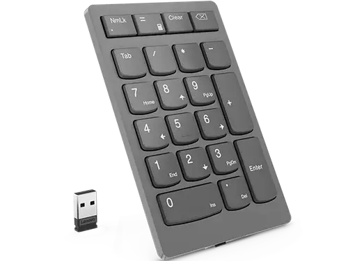 Lenovo 4Y41C33791 Numeriek Toetsenblok RF Draadloos 21 toetsen grijs