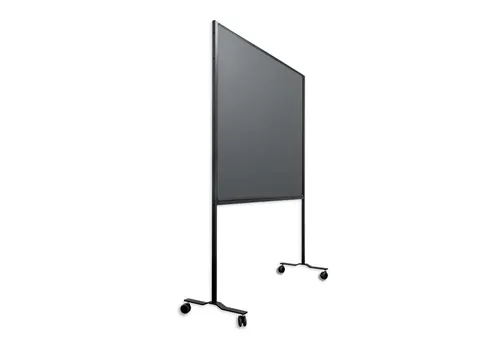 Verrijdbaar Workboard 120x150cm grijs emaille krijt zwart profiel