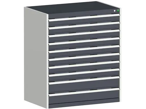 ladekast HxBxD 1200x1050x650mm 10laden RAL7035 front RAL7016