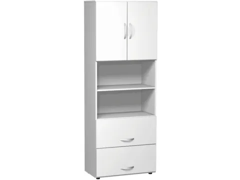 kantoor-combikast HxBxD 2160x800x420mm 2hangmappenframes wit