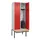 locker met bank,HxBxD 2120x800x815mm,2vak,vak B 400mm,draaigrendel