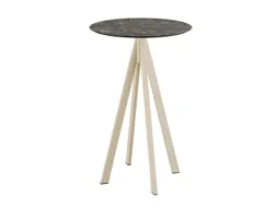statafel,HxØ 1090x700mm,rond,4voeten zandkleuren