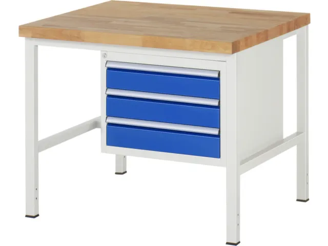 werkbank,HxBxD 840-1040x1000x900mm,beukblad,draagverm. 1250kg,4voeten