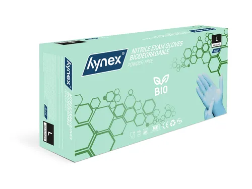 Handschoen Hynex nitril Maat L blauw 3.5gr 100 stuks