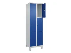 lockerkast,HxBxD 1950x600x500mm,2x3vakken,vak B 300mm,cil.-slot,voeten