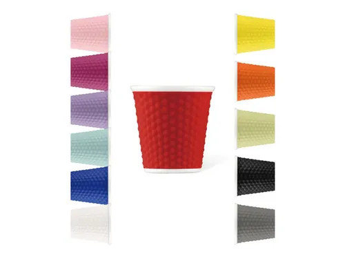 Beker porselein Les Artistes Paris 80ml met siliconen grip Rood