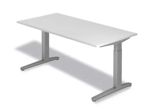 In hoogte verstelbaar bureau,HxBxD 680-850x1600x800mm,blad wit