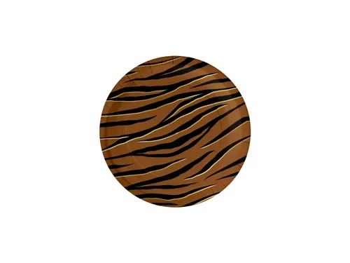Wegwerp borden Papier Plates Tiger Safari 22,6cm 8 stuks