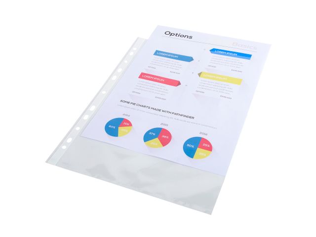 Exacompta - Ref. 88526E - 1 showmap Opak van mat, ondoorzichtig polypropyleen met 50 gladde, zeer transparante binnenhoesjes voor 100 kanten. A4-formaat. Omslagkleur Paars