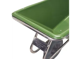 aluminium kruiwagen,160l,HxBxD 800x715x1630mm,PP-bak,groen,aluminium - 3
