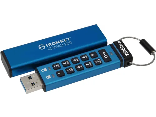 Kingston IronKey Keypad 200 USB 3.2 Gen 1 stick met hardware 128GB