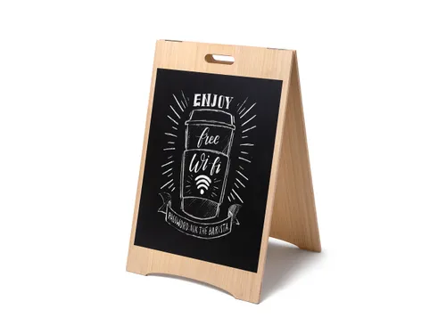 Krijtstoepbord Economy Houten A-Bord 55x82cm