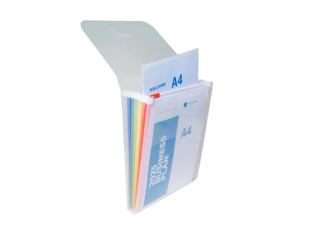 Trieur valisette vertical 6 compartiments Crystal - A4 - Cristal