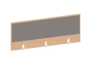 baliepaneel,v. bureau,aanbouw achter,B 1200mm,NE-esdoorn,BN8078-grijs - 1