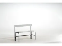 banc-patère HxLxP 770x1015x375mm barres alu structure acier RAL7016