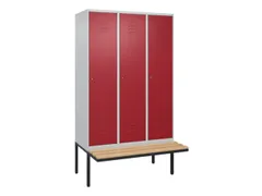 locker voor scheiding van kleding,HxBxD 2120x1200x815mm,3vak