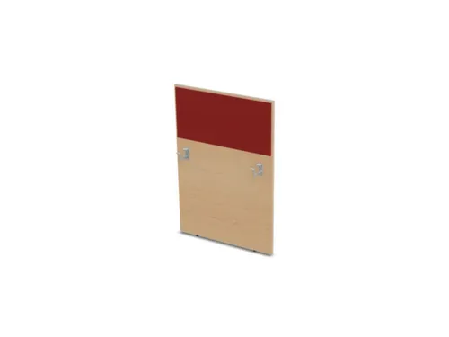 baliepaneel,v. bureau,aanbouw rechts,B 800mm,NE-esdoorn,BN4011-rood
