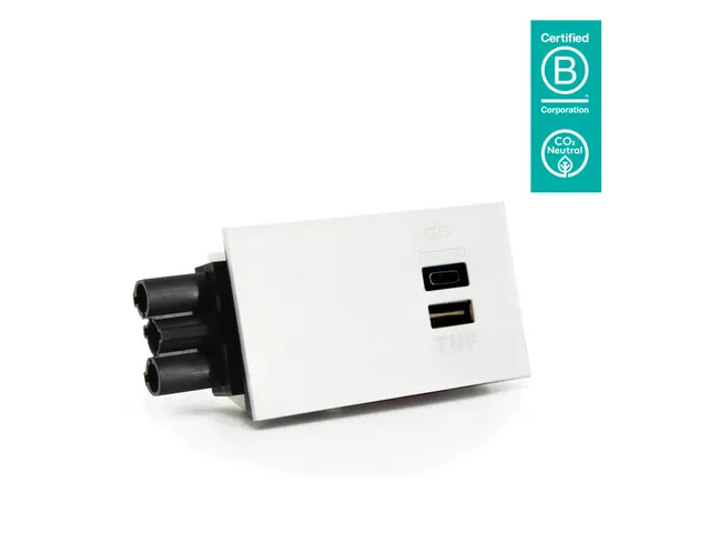 Lader USB type A+C 30W - 100 Wit voor Bento desktop locker