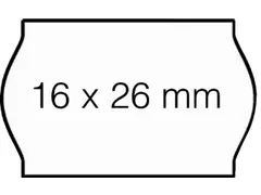 Prijsetiket 16x26mm Open-Data S14/Sato Judo afneembaar wit