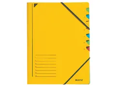 Sorteermap Leitz 3907 7 Vaks Geel Karton
