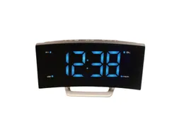 Wekkerradio Technoline WT 460 171x40x87mm zwart gebogen LED blauw