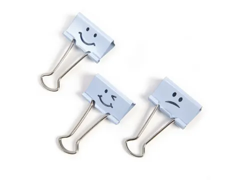 Omslagklem Lichtblauw Emoji 19Mm 20 Stuks