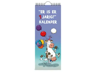 Verjaardagskalender Lannoo Ritstier 130x325 blauw - 1