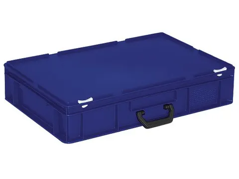 Euronorm Koffer 130x600x400mm 23l 1 Handgreep Blauw