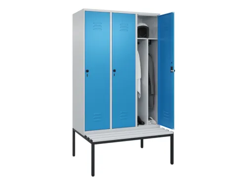 locker voor scheiding van kleding,HxBxD 2120x1200x815mm,3vak