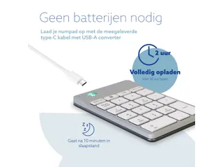 Numeriek Toetsenbord R-Go Numpad Break Draadloos Wit - 8