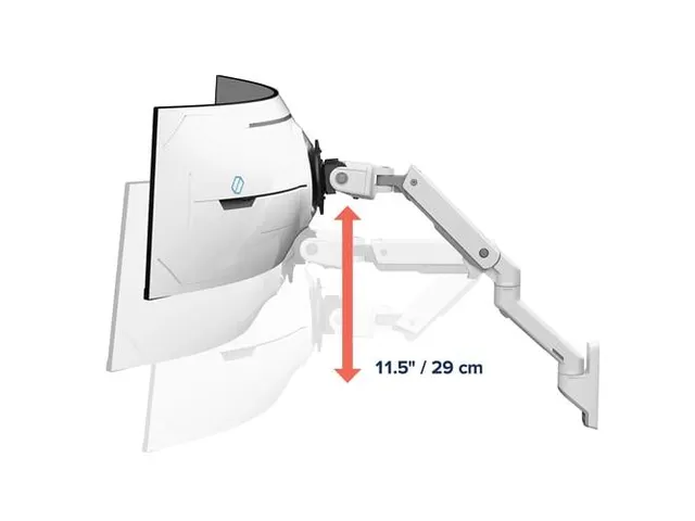 HX Monitorarm voor muurbevestiging met VHD-draaifunctie Wit